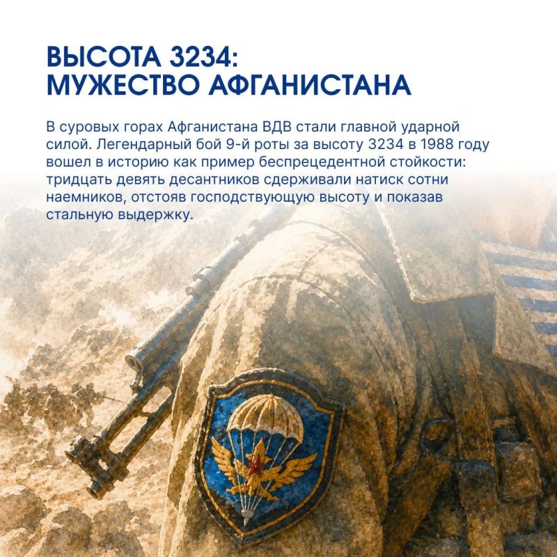 2 августа Россия отмечает День Воздушно-десантных войск — праздник мужества, воинского братства и верности долгу 2 августа Россия отмечает День Воздушно-десантных войск — праздник мужества, воинского братства и верности долгу