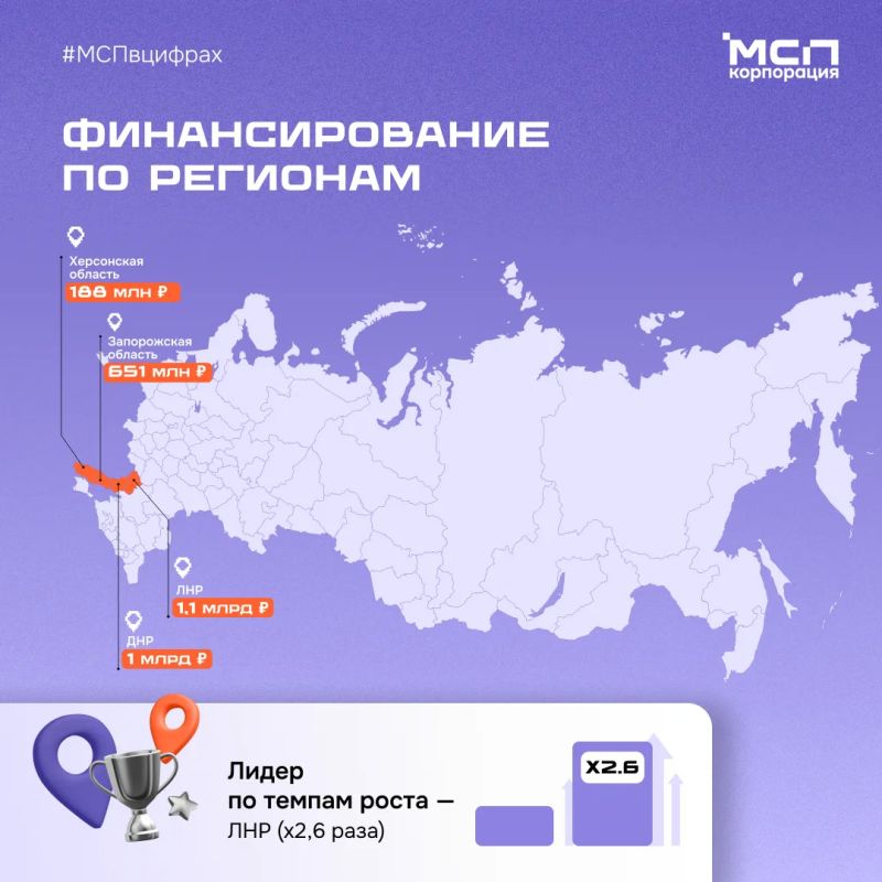 Господдержка МСП в новых регионах — в цифрах Господдержка МСП в новых регионах — в цифрах
