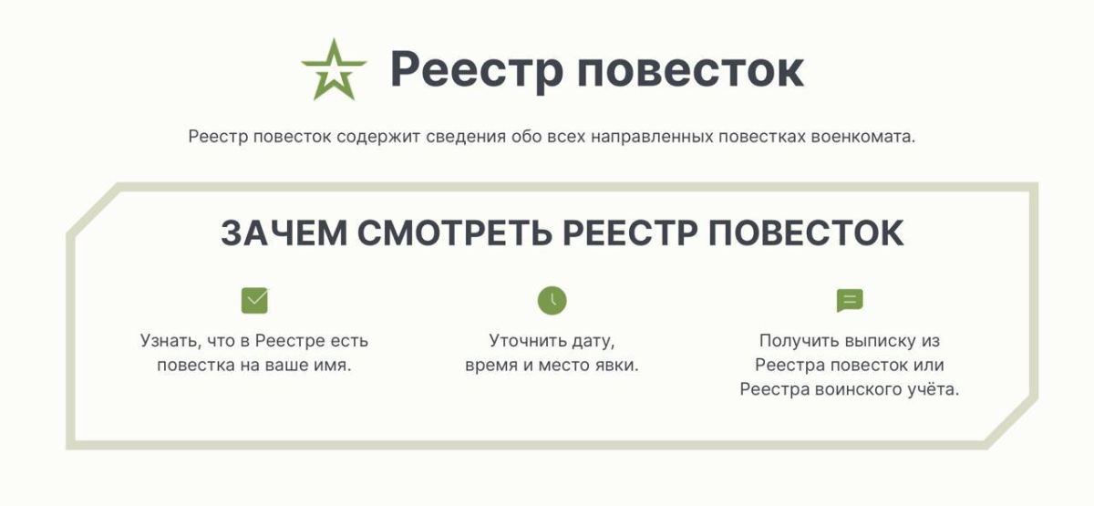 В России заработал сайт реестра повесток