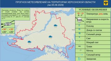 Дождь и гроза ожидаются местами в Херсонской области 5 августа — МЧС