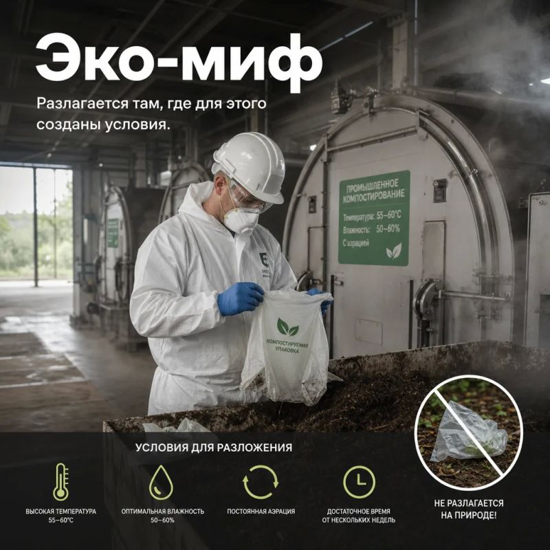ЭКО-МИФ: биоразлагаемый пластик спасёт планету ЭКО-МИФ: биоразлагаемый пластик спасёт планету