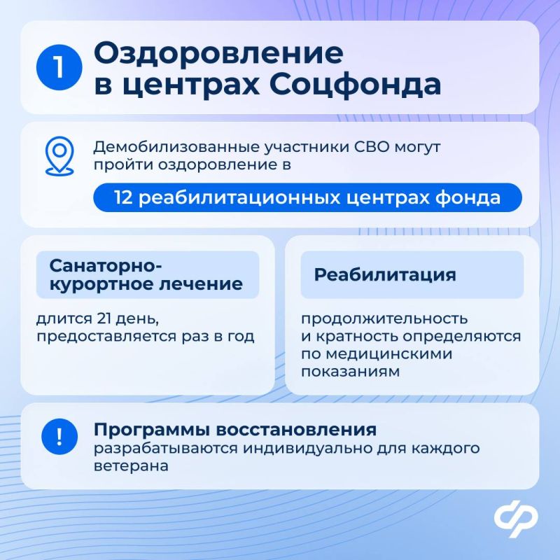 Участники СВО могут пройти реабилитацию в центрах Соцфонда Участники СВО могут пройти реабилитацию в центрах Соцфонда