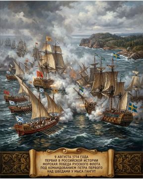 9 августа — День первой морской победы русского флота у мыса Гангут (1714 год)