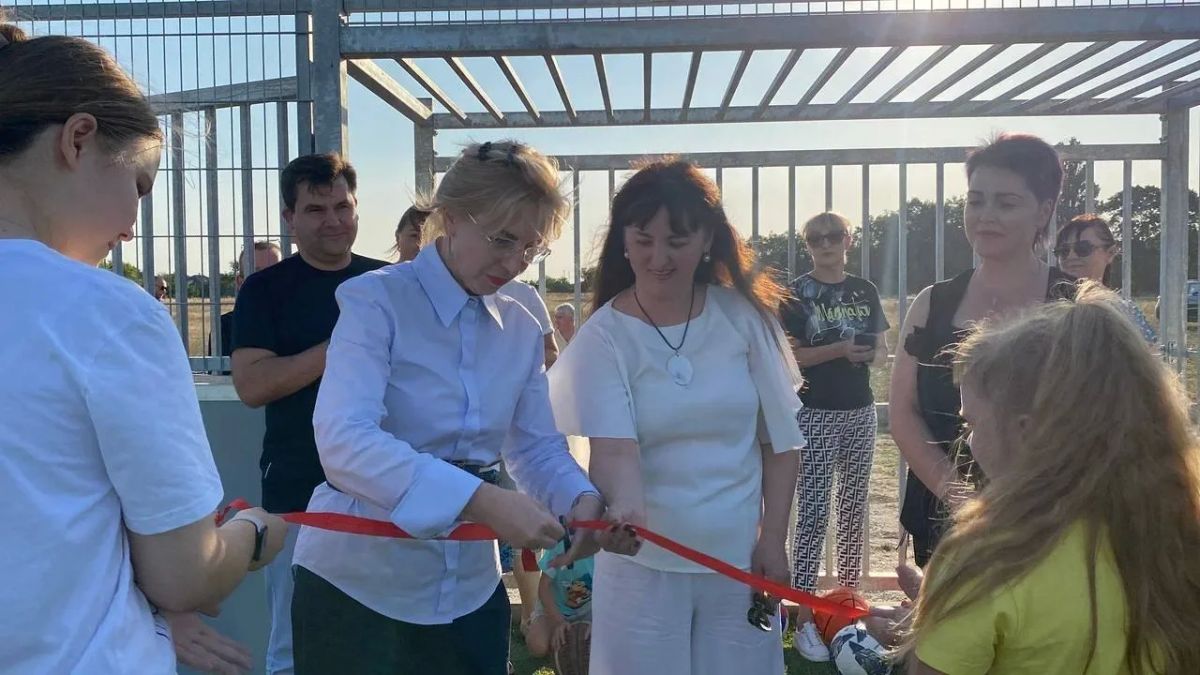 Новая спортплощадка в Рыково объединила футбол, волейбол, баскетбол и ГТО Новая спортплощадка в Рыково объединила футбол, волейбол, баскетбол и ГТО