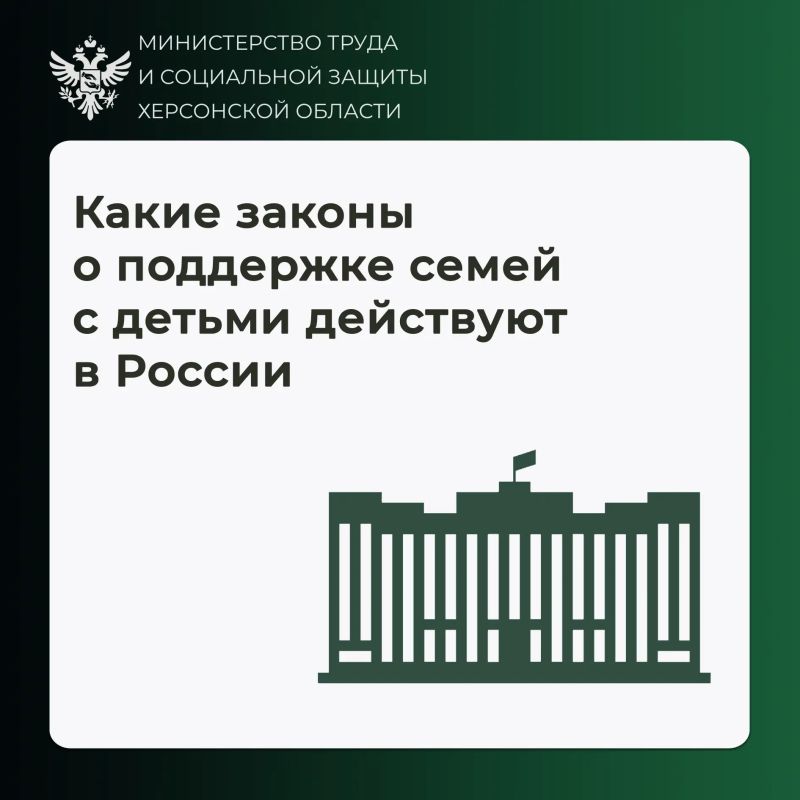 Какие законы о поддержке семей с детьми действуют в России?