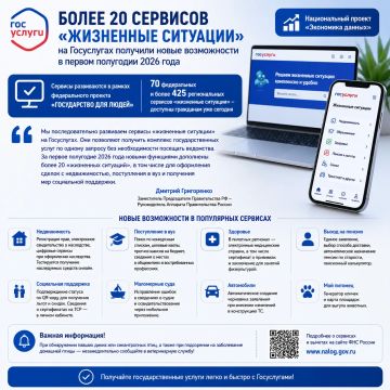 Более 20 сервисов «Жизненные ситуации» на Госуслугах получили новые возможности