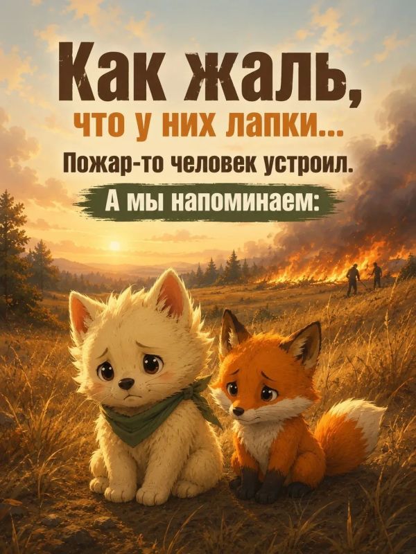 Лисички взяли спички... А дальше вы помните. Но если в сказке всё закончилось хорошо, то в жизни игры с огнём могут привести к серьёзным последствиям