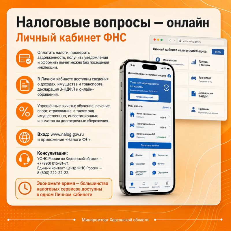 Налоговые вопросы — онлайн: пользуйтесь возможностями Личного кабинета ФНС