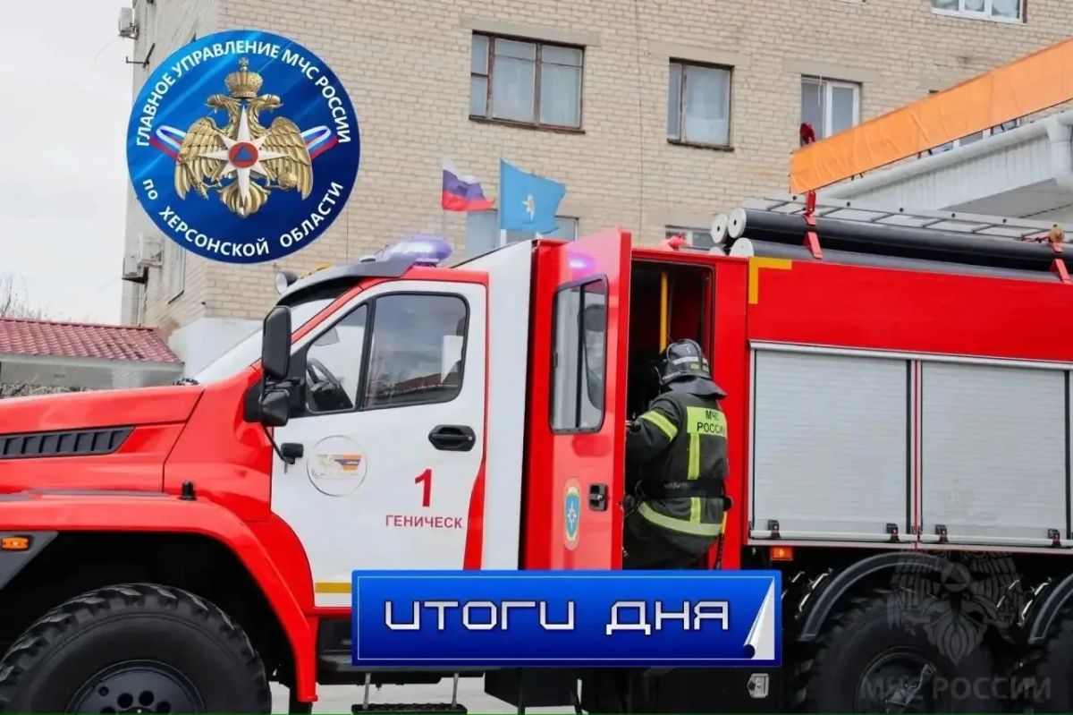 За дежурные сутки пожарно-спасательные подразделения МЧС Херсонской области реагировали на:
