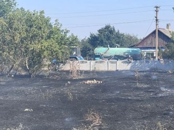 В селе Красный Перекоп коммунальщики, предприниматель и его сын-школьник ликвидировали пожар