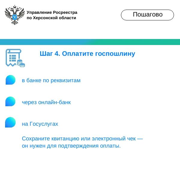 Рады сообщить: в соцсетях Управления Росреестра по Херсонской области стартует новая рубрика «Пошагово»! Рады сообщить: в соцсетях Управления Росреестра по Херсонской области стартует новая рубрика «Пошагово»!