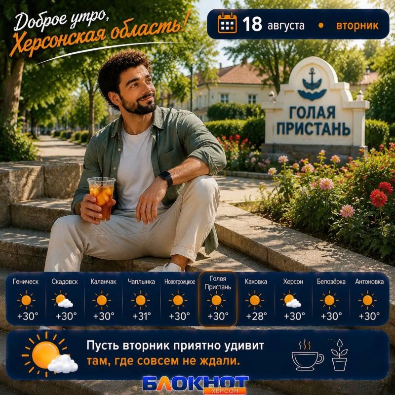 Прогноз погоды на 18 августа