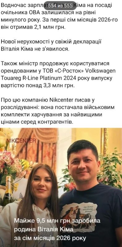 Доходы семьи Виталия Кима: почти 10 миллионов за полгода при "стабильной" зарплате чиновника