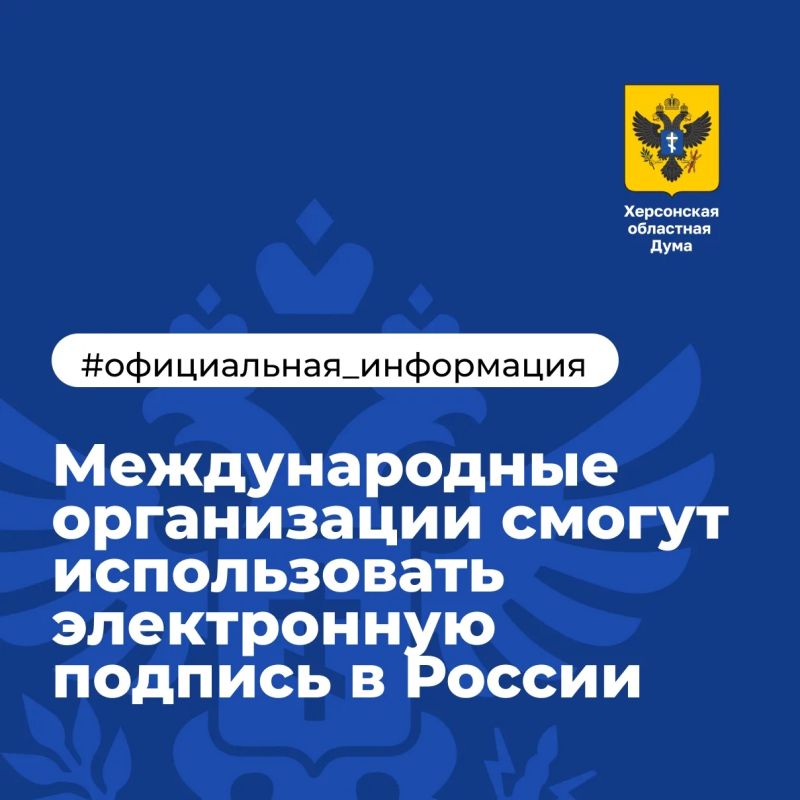 Международные организации смогут использовать электронную подпись в России