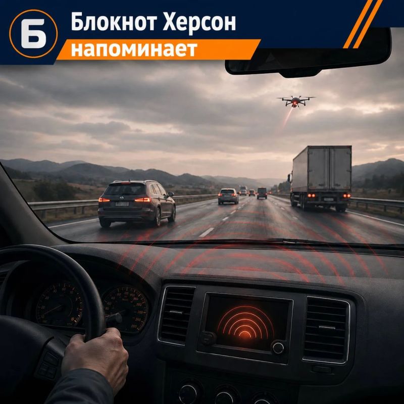 Водителям Херсонской области напоминаем: на трассе Р-280 «Новороссия» работает система экстренного оповещения о беспилотной угрозе