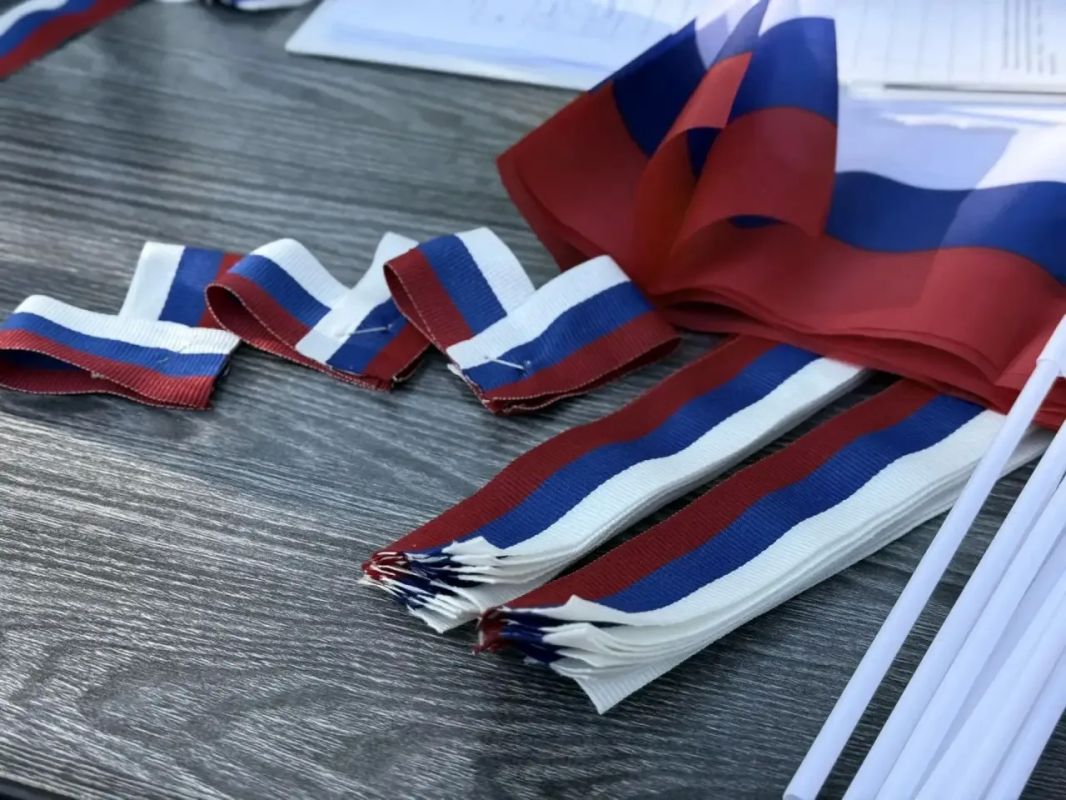 Яркий день в цветах российского флага Яркий день в цветах российского флага