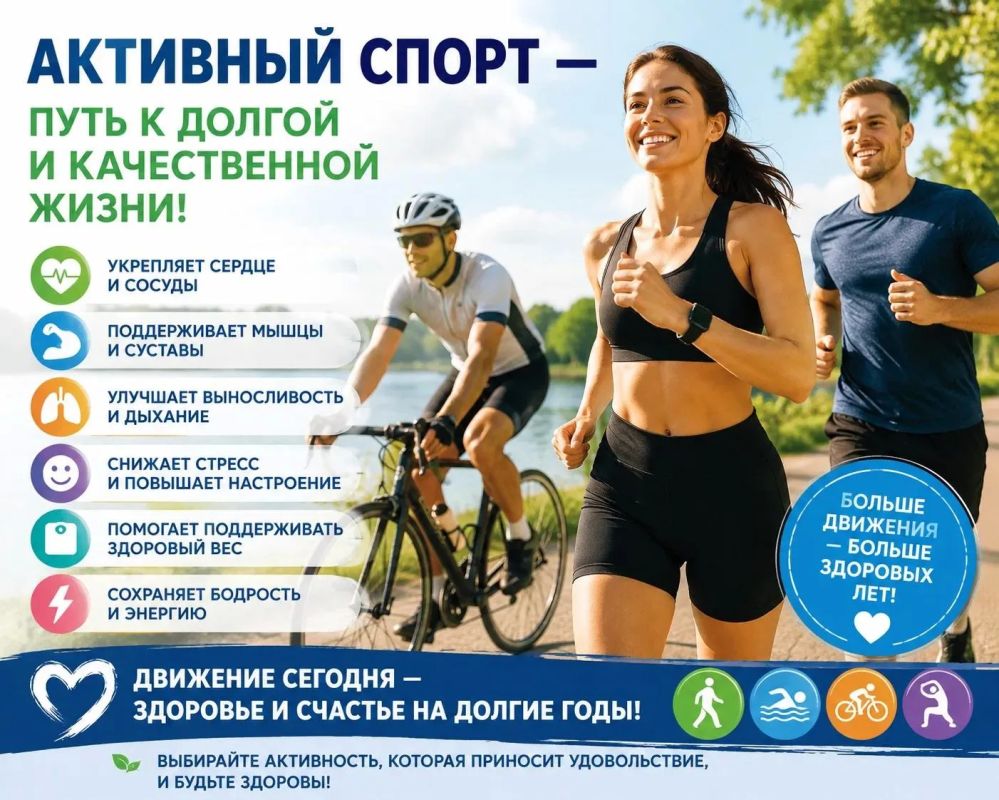 Активный спорт — путь к долгой и качественной жизни