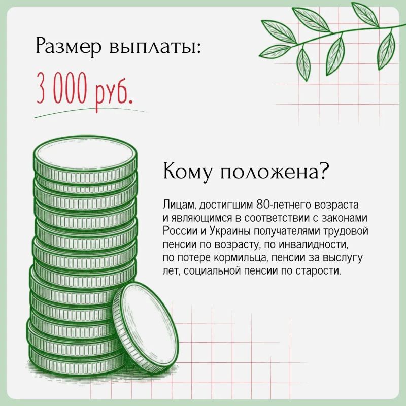 Ежемесячная выплата по уходу за лицом, достигшим 80-летнего возраста Ежемесячная выплата по уходу за лицом, достигшим 80-летнего возраста