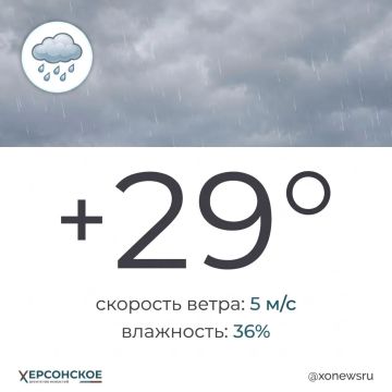 Переменная облачность, небольшой дождь ожидаются в Херсонской области в среду, 26 августа