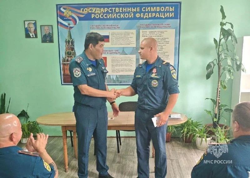Пожарные МЧС Херсонской области получили медали "За спасение на пожаре" за мужество в селе Хорлы