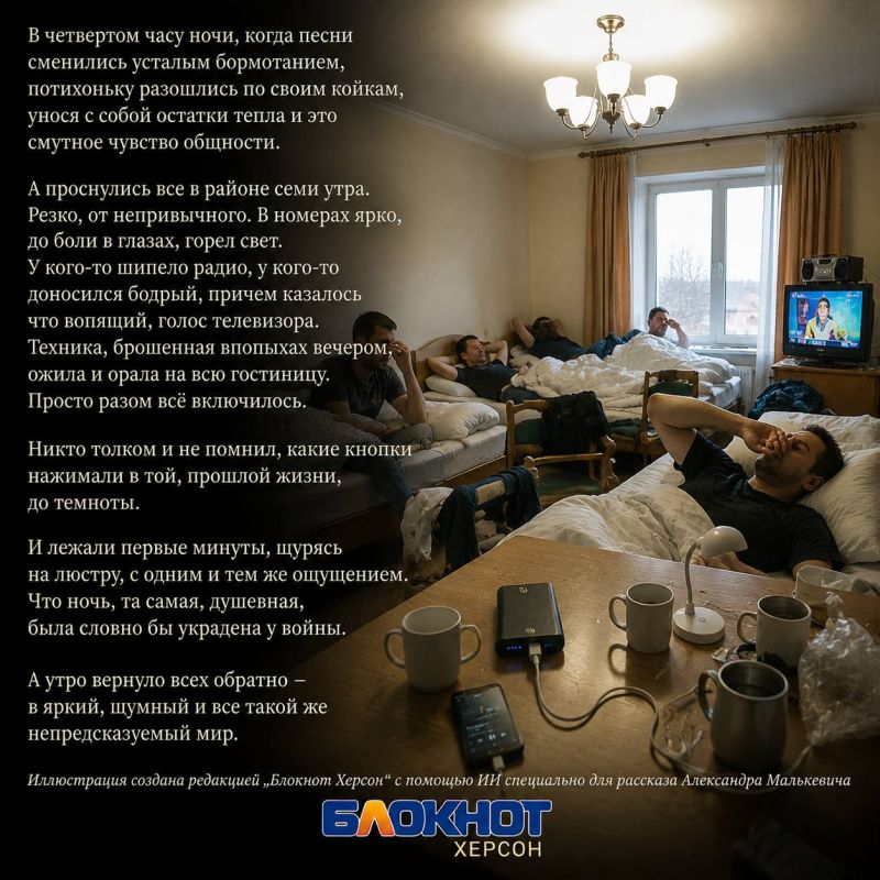 Пауэрбанк для души. История одной осенней ночи на Арабатской стрелке, когда после удара по энергетике вокруг разом исчезло всё — свет, вода, интернет и связь Пауэрбанк для души. История одной осенней ночи на Арабатской стрелке, когда после удара по энергетике вокруг разом исчезло всё — свет, вода, интернет и связь