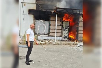 В Каховсе обстрел ВСУ вызвал пожар