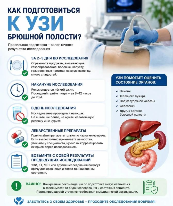 Как подготовиться к УЗИ органов брюшной полости?