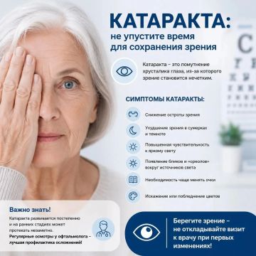 Катаракта: почему важно вовремя обратиться к врачу