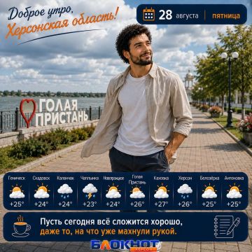 Прогноз погоды на 28 августа