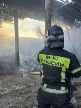 В Велетневке Генического округа горели хозяйственные постройки