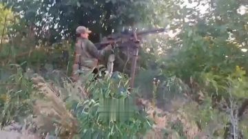 БУДНИ СВО.... Уничтожение нашими бойцами вражеских дронов с помощью 23-мм авиапушки на наземном станке