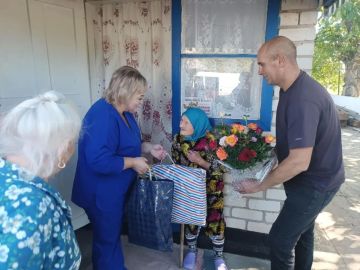 Ветерана Великой Отечественной войны из села Таврия Нину Дудченко поздравили со 100-летним юбилеем