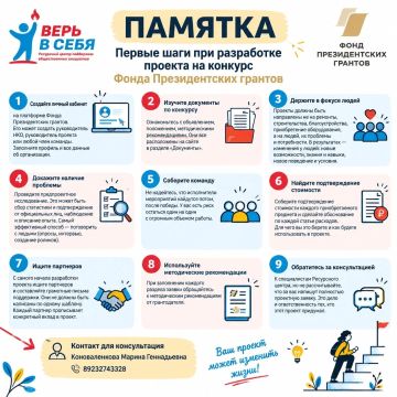 Павел Филипчук: Памятка: первые шаги при разработке проекта на конкурс Фонда президентских грантов