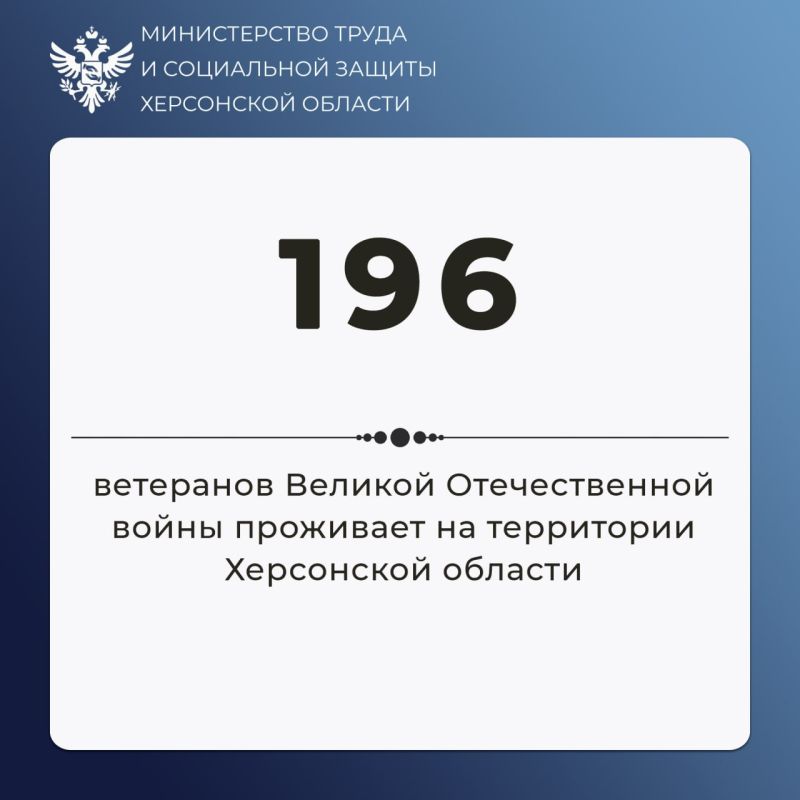 Почти 200 ветеранов Великой Отечественной войны проживает в Херсонской области