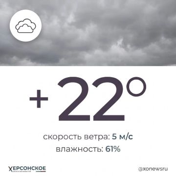 Облачная, пасмурная погода ожидается в Херсонской области в среду, 16 сентября