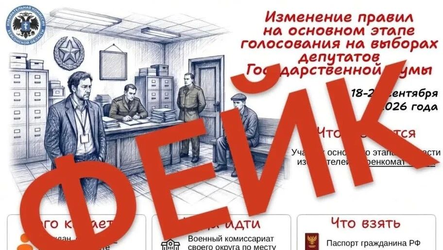 Осторожно, фейк! Избирателям в Херсонской области не нужно идти в военкоматы