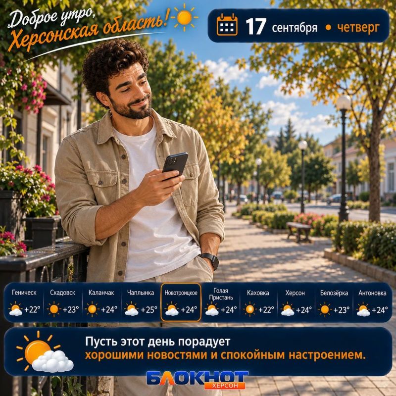 Прогноз погоды на 17 сентября