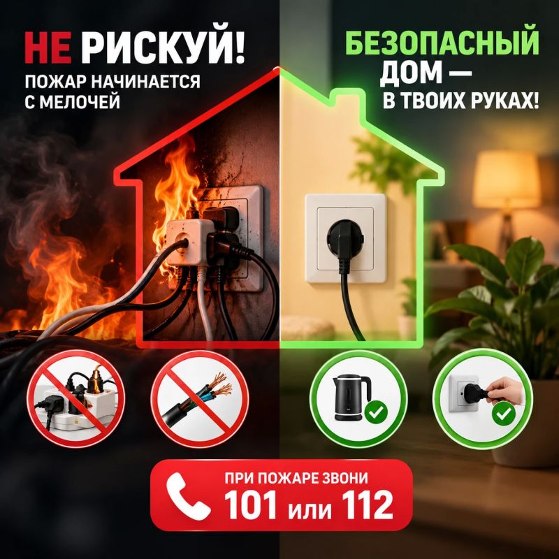 Безопасное электричество — защита от пожара!