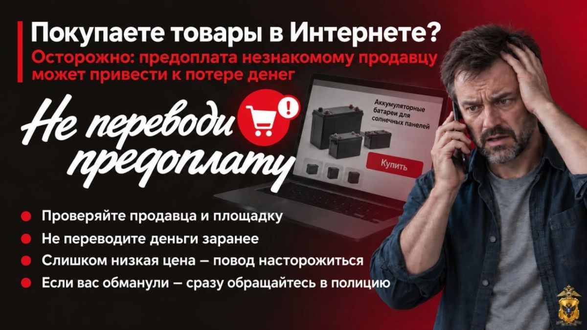 В Каланчакском округе мужчина лишился почти полмиллиона рублей, пытаясь приобрести аккумуляторные батареи через Интернет