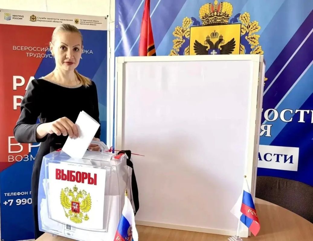 Руководитель Службы занятости населения Херсонской области - Ирина Мордачёва проголосовала на выборах в Государственную Думу Руководитель Службы занятости населения Херсонской области - Ирина Мордачёва проголосовала на выборах в Государственную Думу