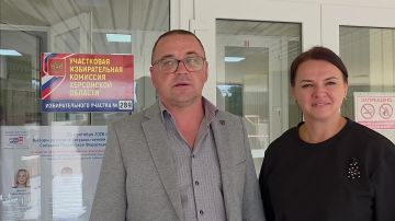 Супруги Кузенкины, эвакуированные из Херсона, проголосовали в Чаплинке