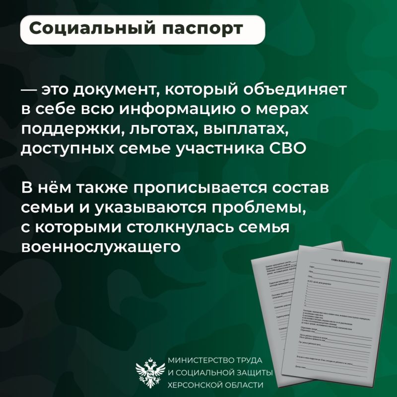 Что такое социальный паспорт семьи участника СВО и для чего он необходим? Что такое социальный паспорт семьи участника СВО и для чего он необходим?