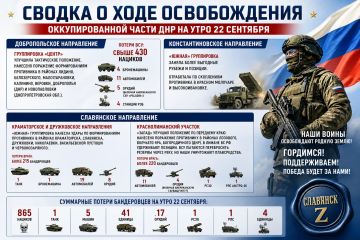 #Сводка о ходе освобождения оккупированной части ДНР на утро 22 сентября