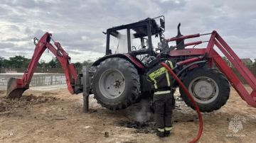 В Новотроицком округе потушили пожар в тракторе