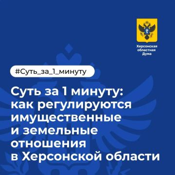 Суть за 1 минуту: как регулируются имущественные и земельные отношения в Херсонской области