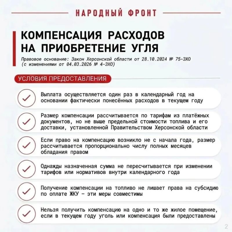 Народный фронт объясняет: как получить компенсацию за покупку угля в Херсонской области Народный фронт объясняет: как получить компенсацию за покупку угля в Херсонской области