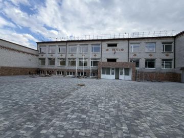 Адыгея благоустроила территорию Догмаровской школы Генического округа