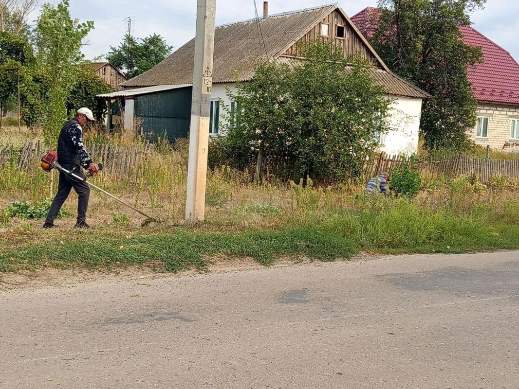 В селе Александровка навели порядок на территории бесхозных домовладений