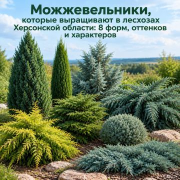 От колонн до голубых ковров: можжевельники, которые выращивают в лесхозах Херсонской области