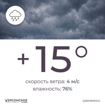 Пасмурная погода, местами дождь ожидается в Херсонской области в среду, 23 сентября